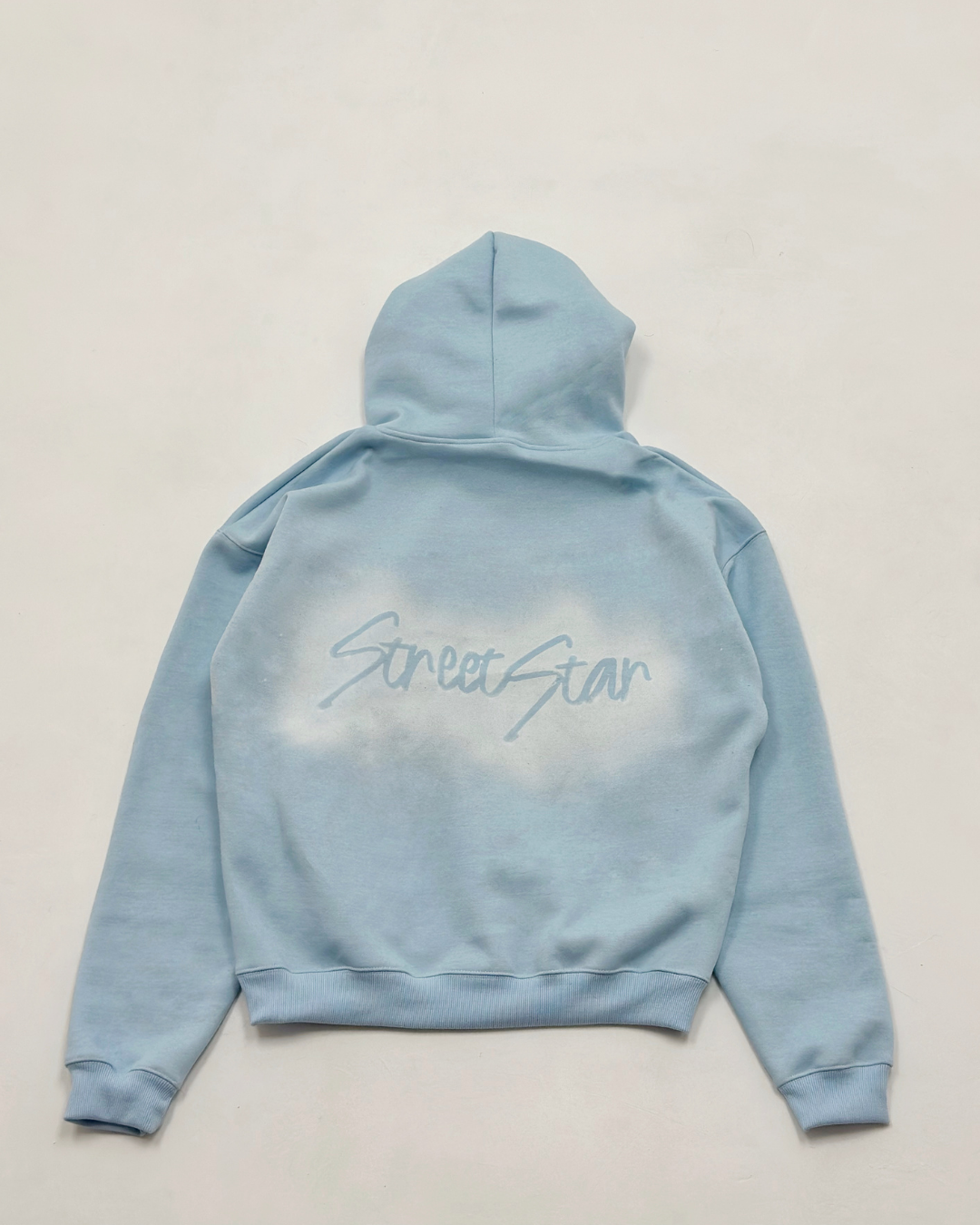 Ice blue boxy hoodie