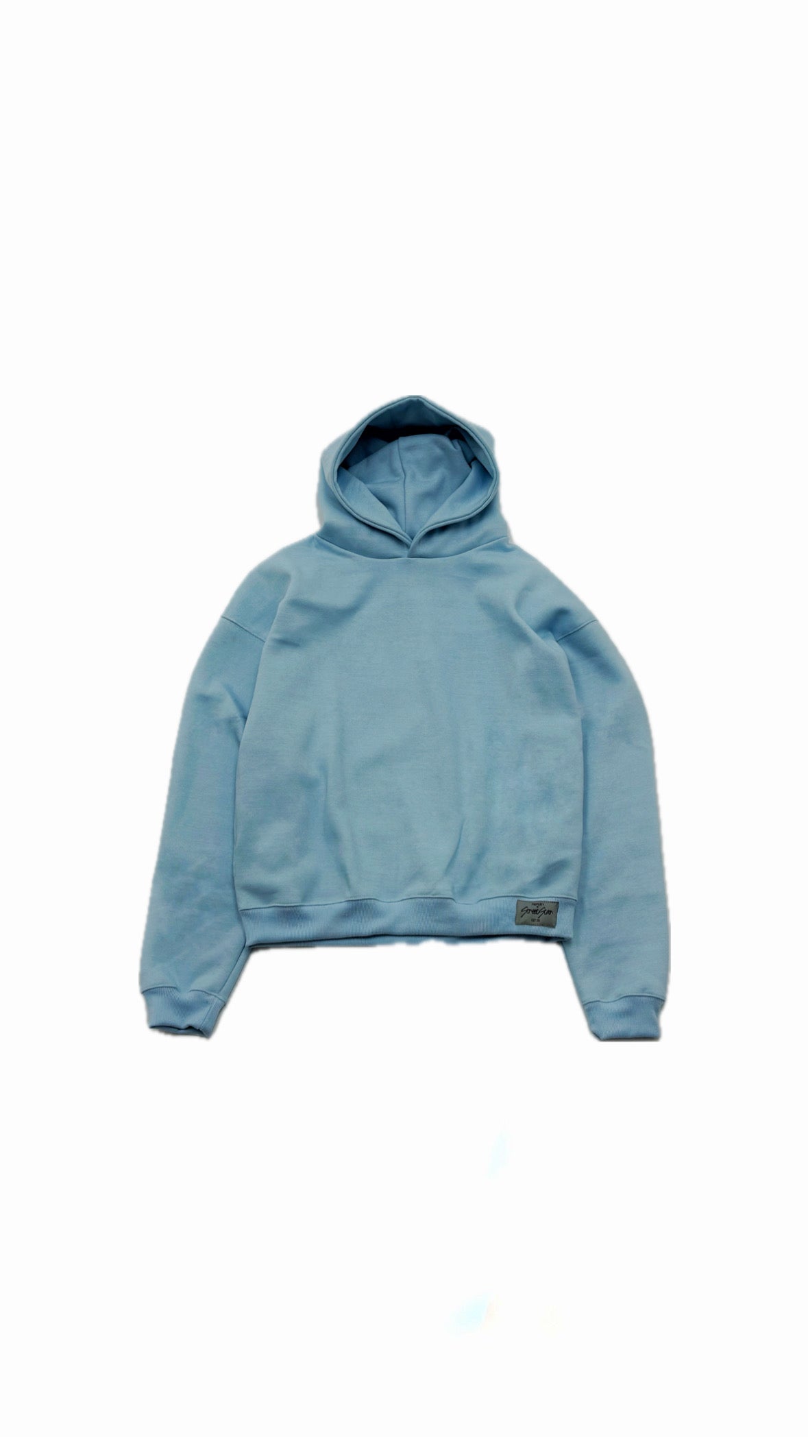 Ice blue boxy hoodie