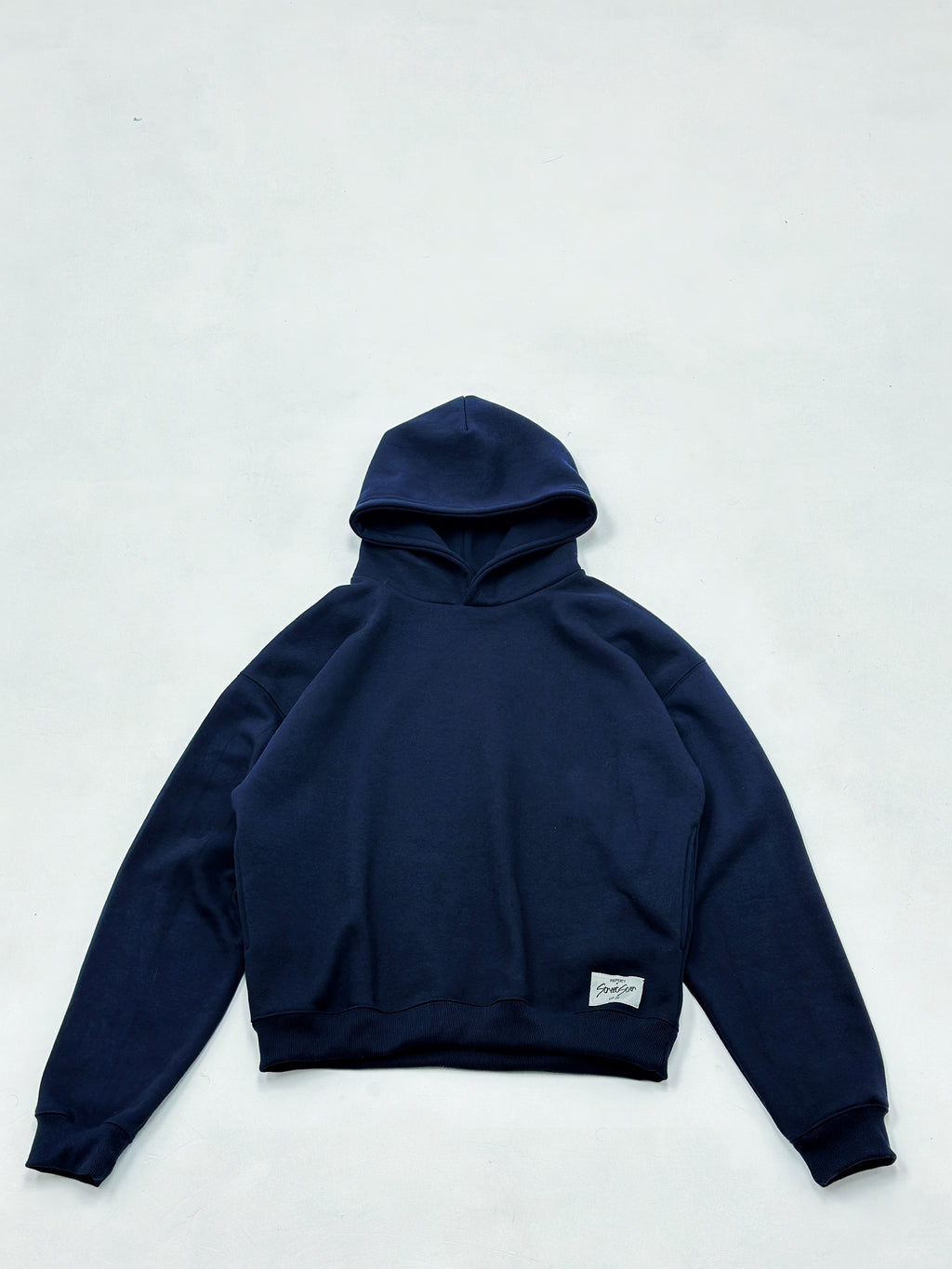 Navy boxy hoodie