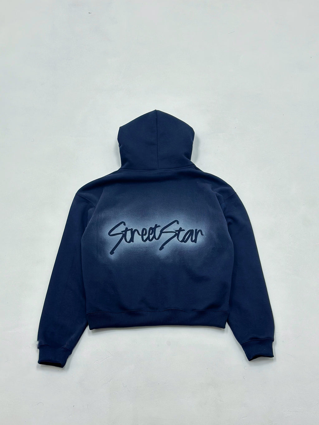 Navy boxy hoodie