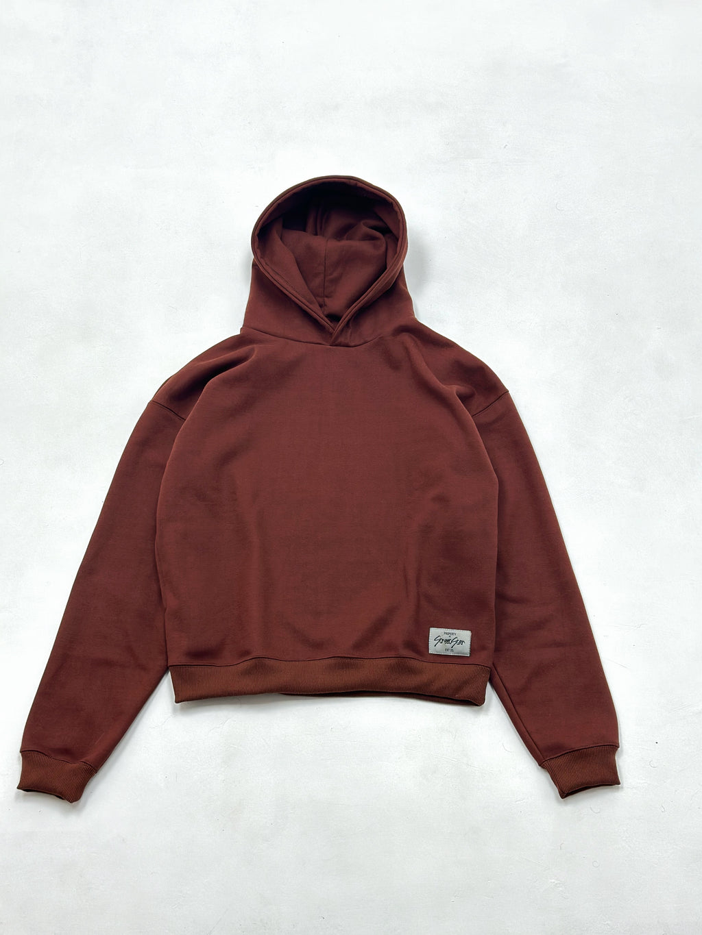 Brown boxy hoodie