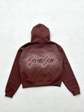 Brown boxy hoodie