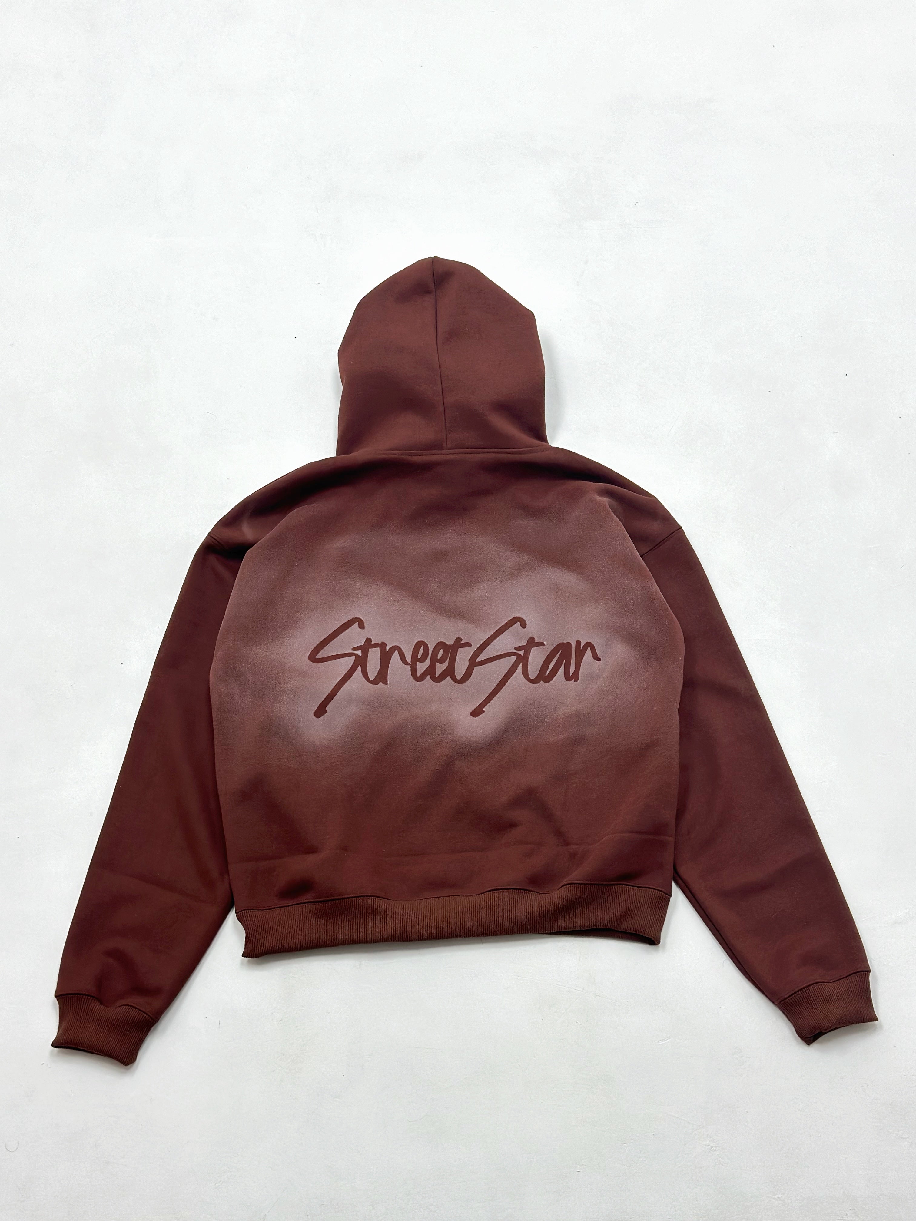 Brown boxy hoodie