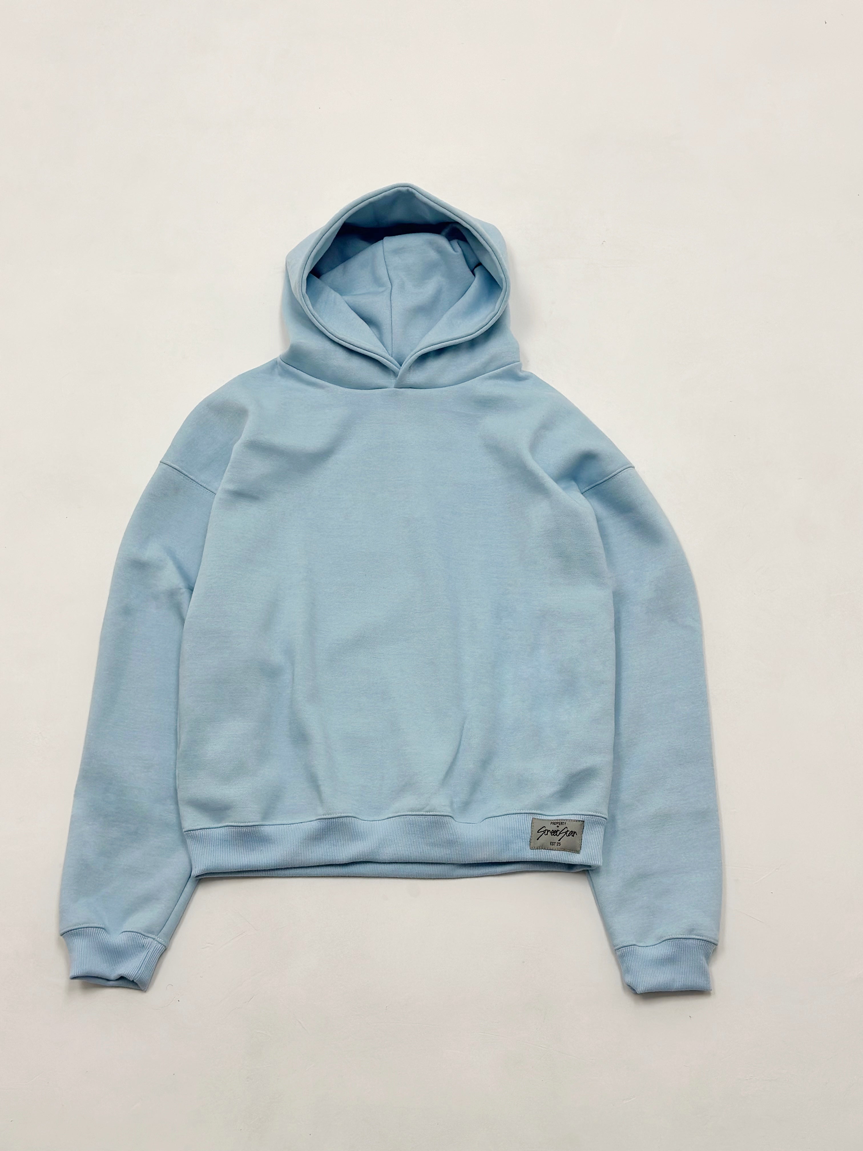Ice blue boxy hoodie